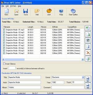 Screenshot of Direct MP3 Joiner