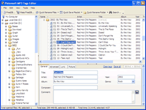 Pistonsoft MP3 Tags Editor is a powerful audio file tags organizer.